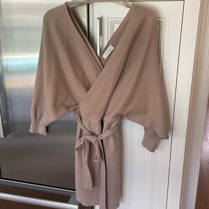 Camel coloured knit dress/tunic, size medium